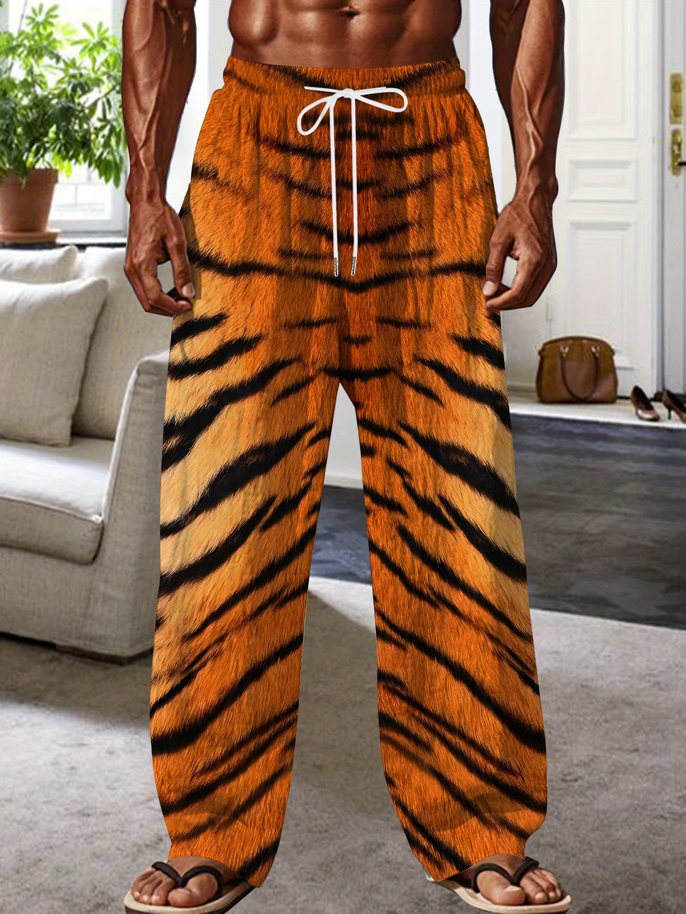 Joggers Tiger Stripe Pants Orange Tiger Pants Bahrain