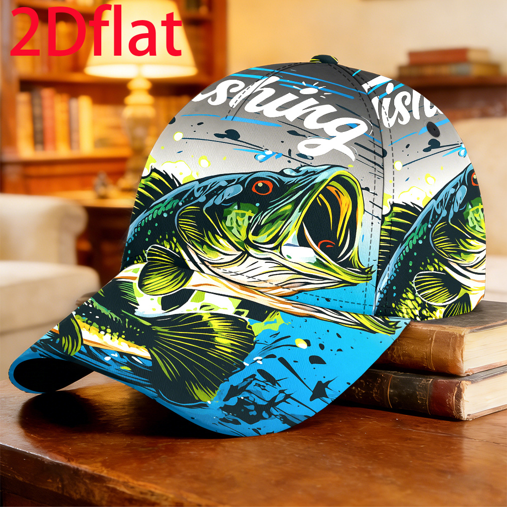 TEMU 1pc-2dflat Style Jumping Baseball Cap Dancing Hiking Gear Full Print Pattern Souvenir Sporty Student Cap Gift For Mom Full Print Skateboarding
