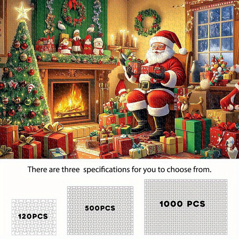 

Christmas Jubilation Puzzle - 120/500/1000pcs, Holiday , Puzzle Enthusiasts & Gift-, Ideal For Birthdays &