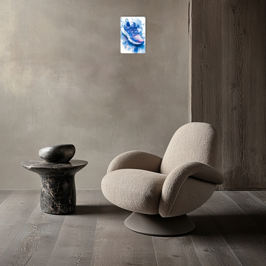 watercolor sneaker art print aluminum square wall decor Temu Oman