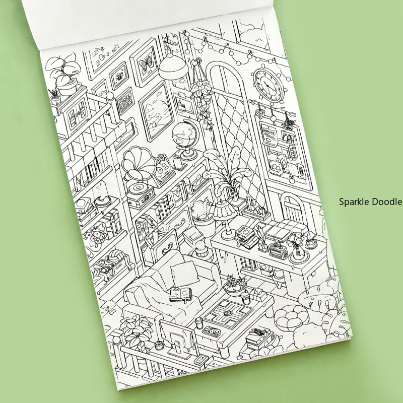 TEMU Livre de coloriage amusant pour adultes pour se déstresser, à calquer et gribouiller, 24 feuilles de papier avec à calquer, adapté à la création