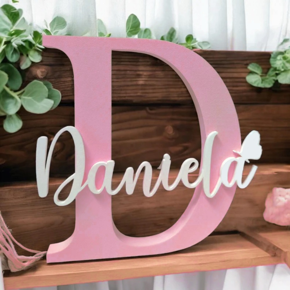 TEMU Personalized Custom Name Letter Sign - Initials & Alphabet Pvc Plaque Suitable For Bedroom, Shelf Decoration, Birthday Gift, Modern Minimalist