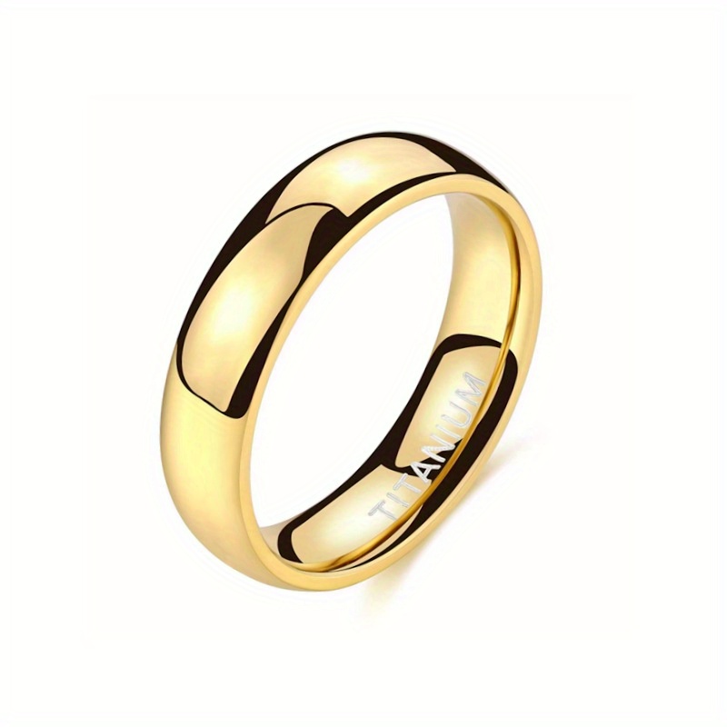 6mm Wide Ring - Modern Minimalist Unisex Jewelry, Suitable For Weddings, Engagements, Casual Wear - Christmas, Valentine's Day, Graduation, Anniversary Gifts, Couple Jewelry