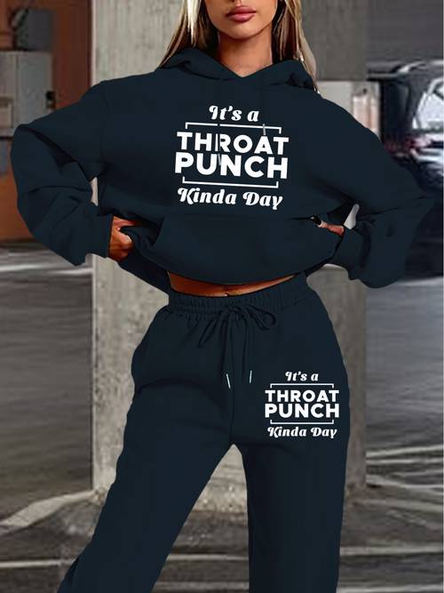 2024 new womens hooded sweatshirt and long pants set with hood long sleeves casual wear