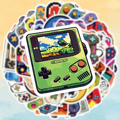 item picture 50pcs sticker set featuring retro game vintage controller elegant stickers for high end ornament on mobile phone decals ornament stickers