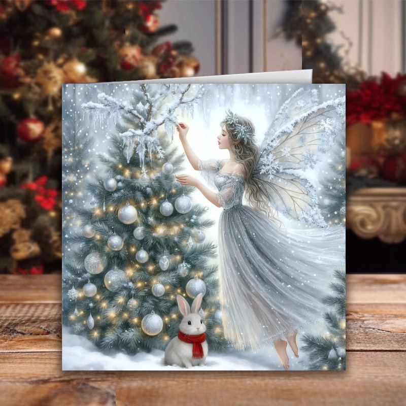TEMU 1pc Fairy Whimsical Forest Christmas Card | Perfect For Birthday Any Occasion, Ideal Gift For Friend Sister Daughter Bestie Fairies Lovers,