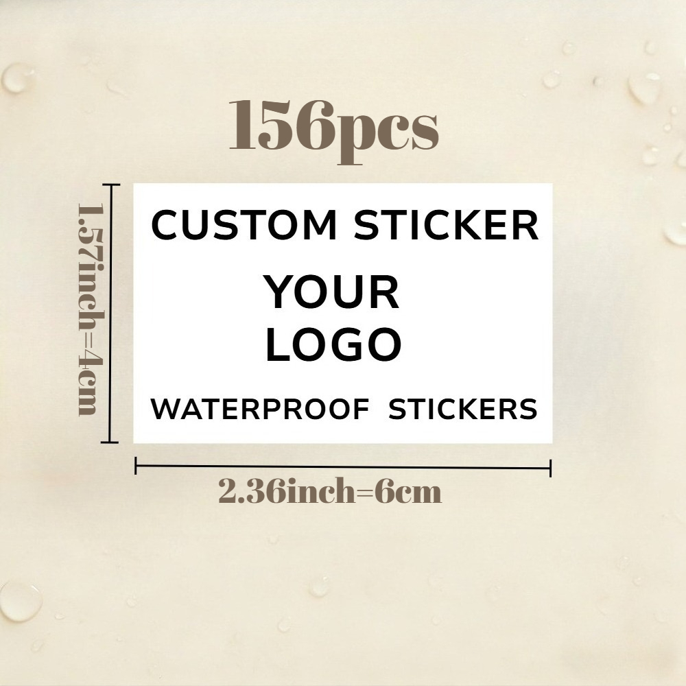 TEMU Custom 1.18 X 2.36/1.57 X 2.36/1.57 X 3.54 Inch Rectangular Stickers, Personalized Labels, Suitable For Wedding, Birthday Baptism, Party And