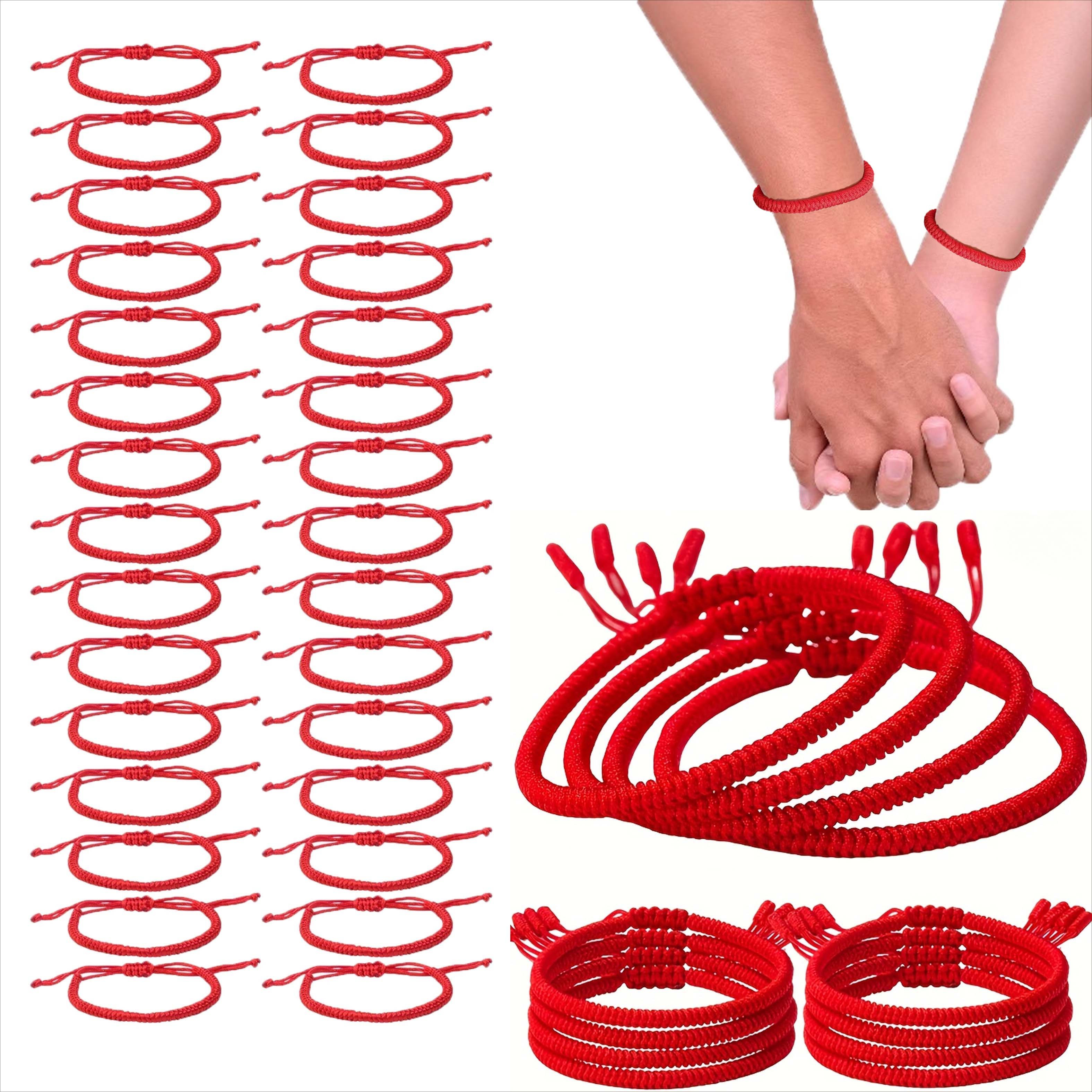 TEMU 30pcs Pulsera Vintage con Nudo de Seda de - Accesorio de Boda Ajustable, Regalo de Año de , de Fibra Sintética, a , Pulsera de Regalo de Estilo