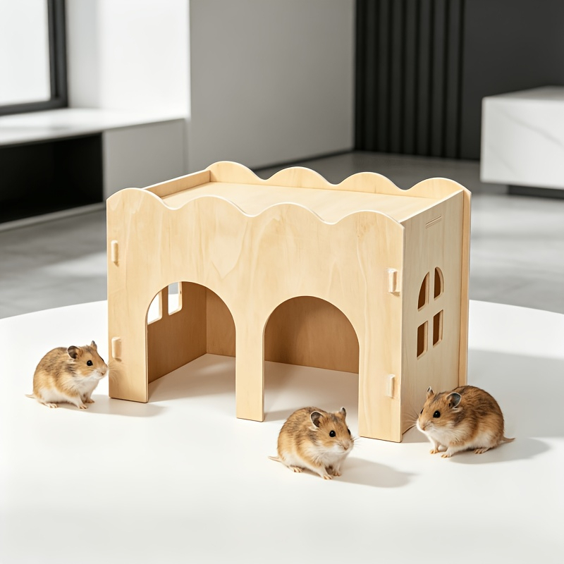 Wooden Small Pet Shelter with Double Door