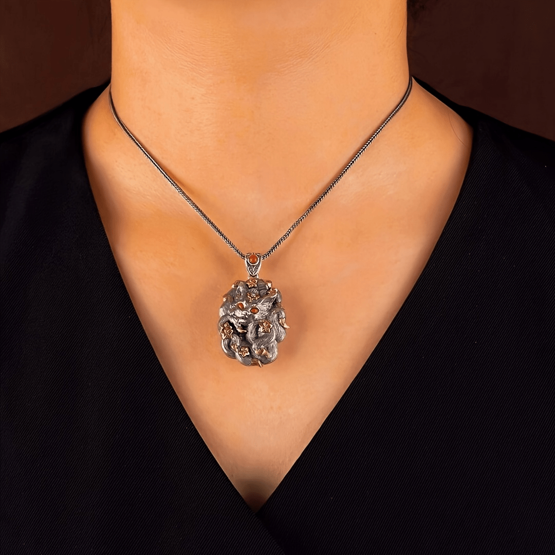 Collier Pendentif Renard En Acier Inoxydable Doré - Neuf Avec étiquettes, Thème Animal