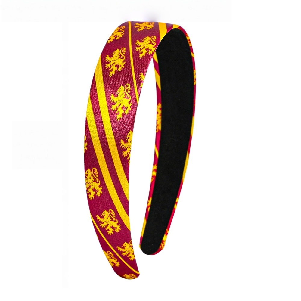 TEMU Wb Official Licensed Women's Headband! 1pc Harry Potter Gryffindor House Style Headband, Red And Golden Emblem Fabric Headband, Harry Potter