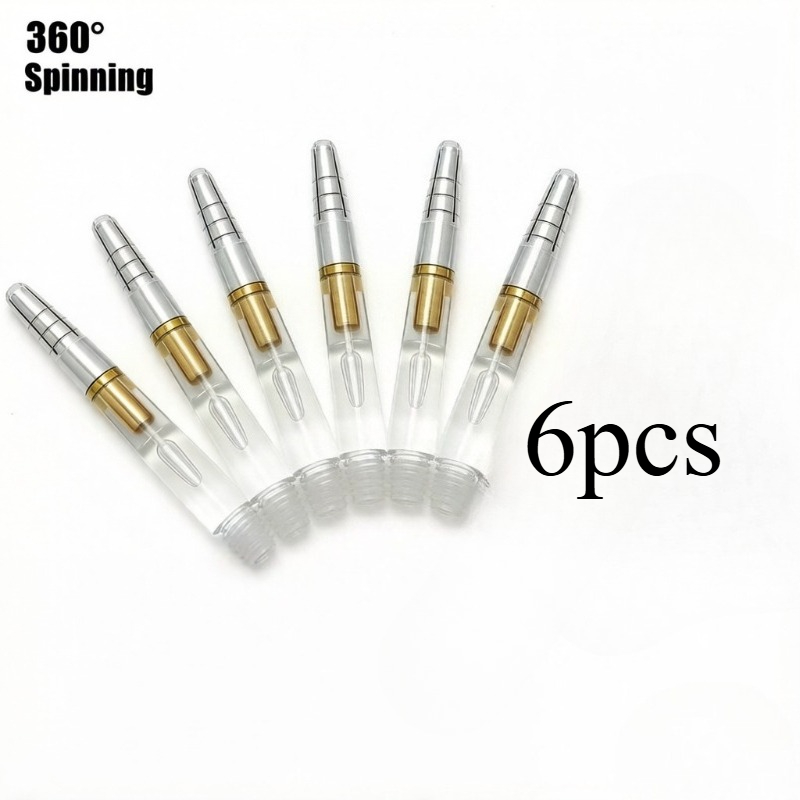 E-shop 3/6 Professionelle drehbare Dartschäfte, 41 mm transparenter Schaft, 2BA-Gewinde drehbarer Flugadapter, ablenkungsreduzierendes langlebiges