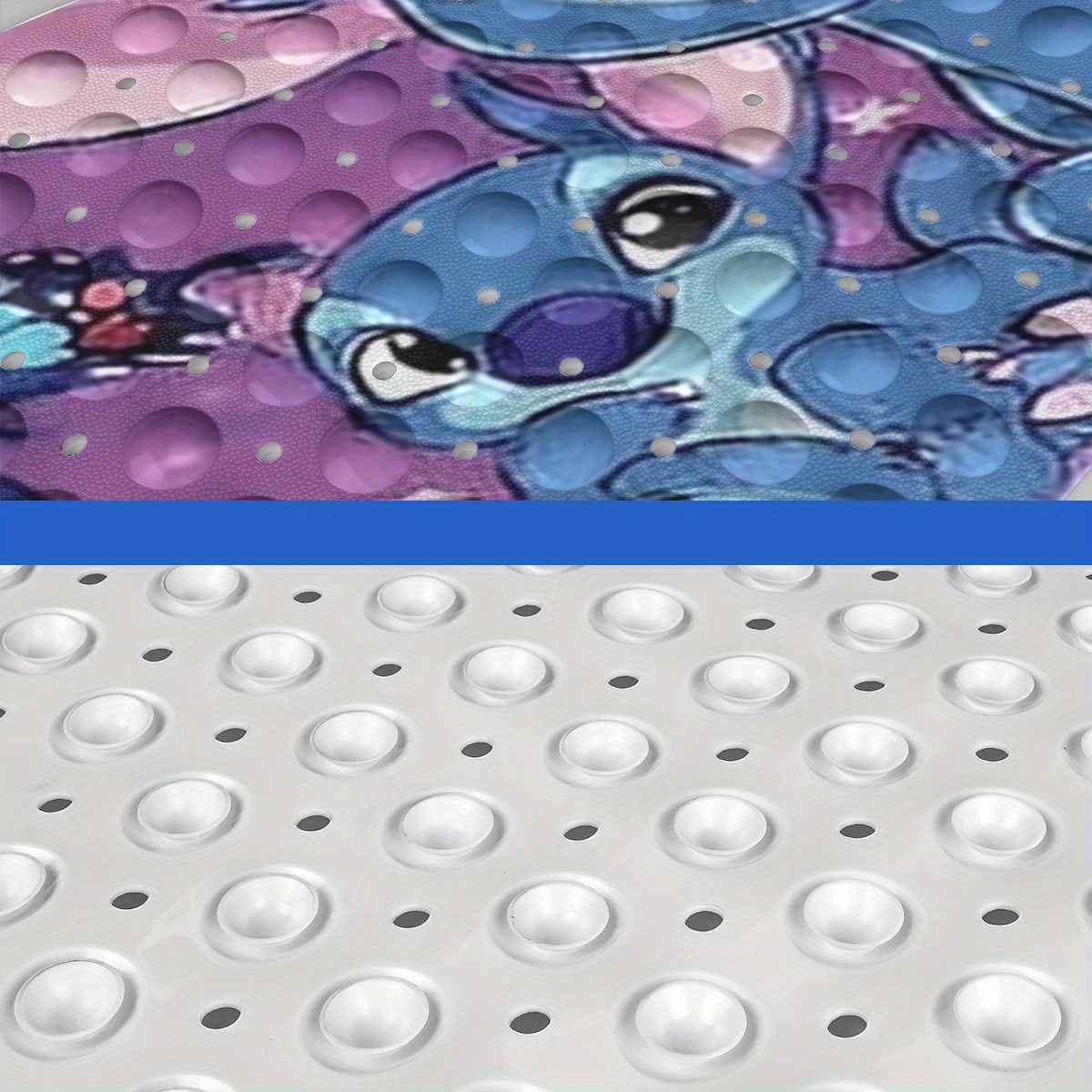     purple blue     gradient background cartoon style bathtub mat non slip bathroom bath mats for shower floor 40x100cm 15 7x39 3in comfortable soft water absorbent anti slip bath mat Product details 5
