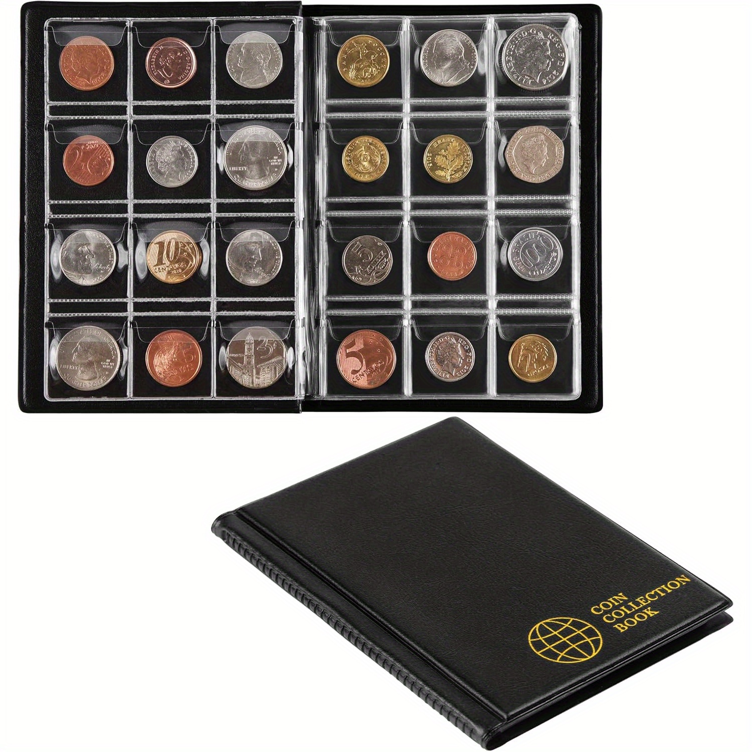 ZFVI  250 Pocket Coin Collection Album Coin Storage Album Coin Storage Storage Book For Commemorative Coin Storage I4714412309