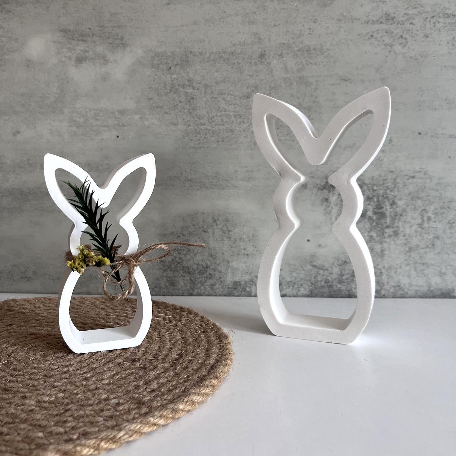 

Silicone Easter Bunny Ornament Mold, Hollow-out Irregular Shape, Diy Plaster Craft Decoration Mold For Home Decor