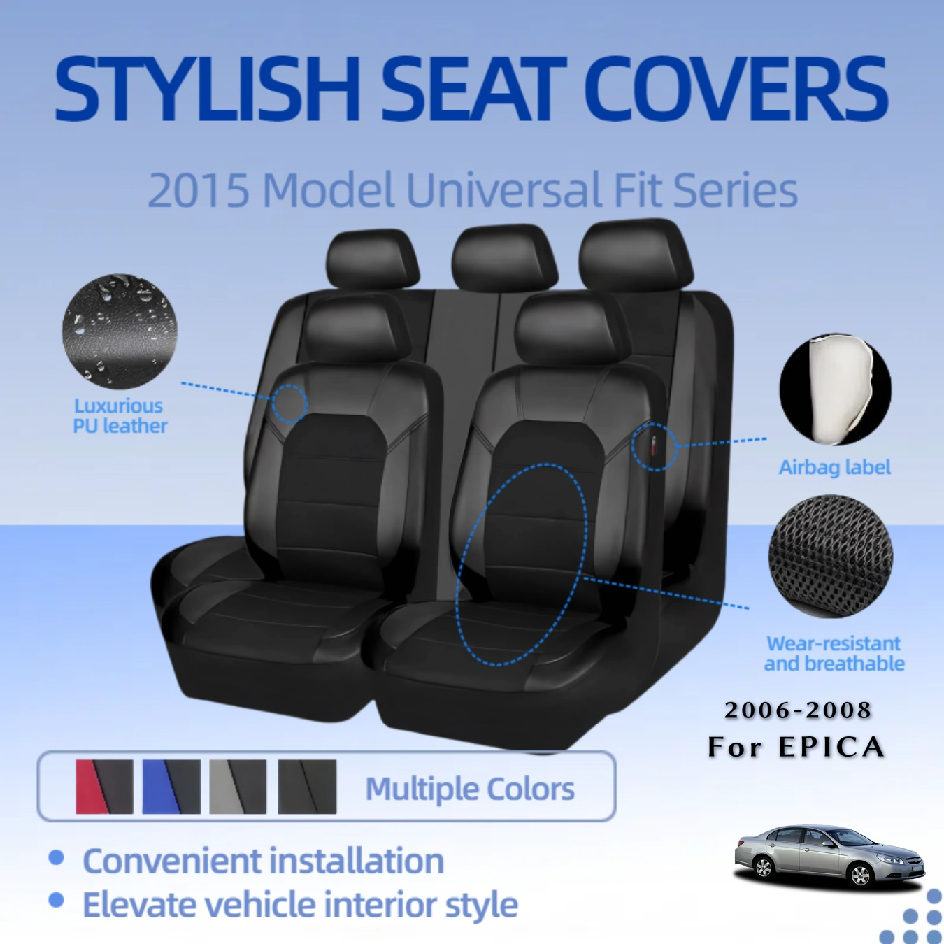 universal car seat covers front seats leather mesh Temu Mauritius