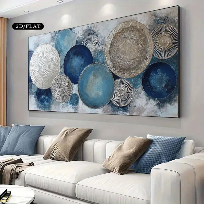 TEMU 2d Flat, 2d/flat Frameless, Extra Large Decorative Painting For Living Room Wall Art Canvas, Large Modern Abstract Canvas Mural, Suitable For