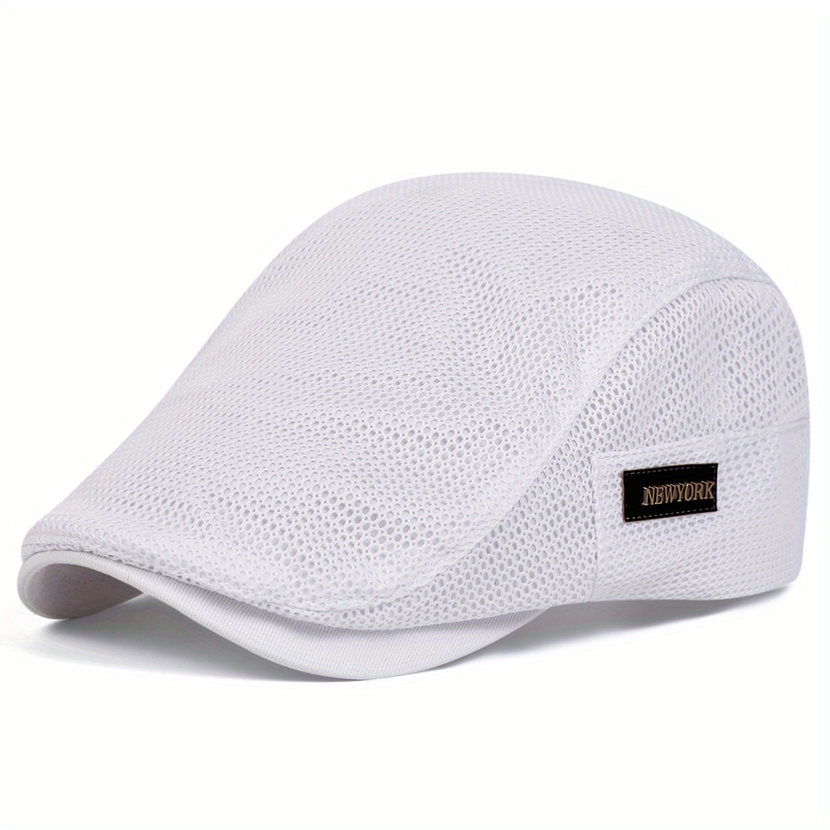 Image of 1 Outdoor Men's Logo Mesh Trucker Cap, Adjustable Fashion Newsboy Cap, Casual Hat Suitable For Spring/summer , Travel, Beach Parties