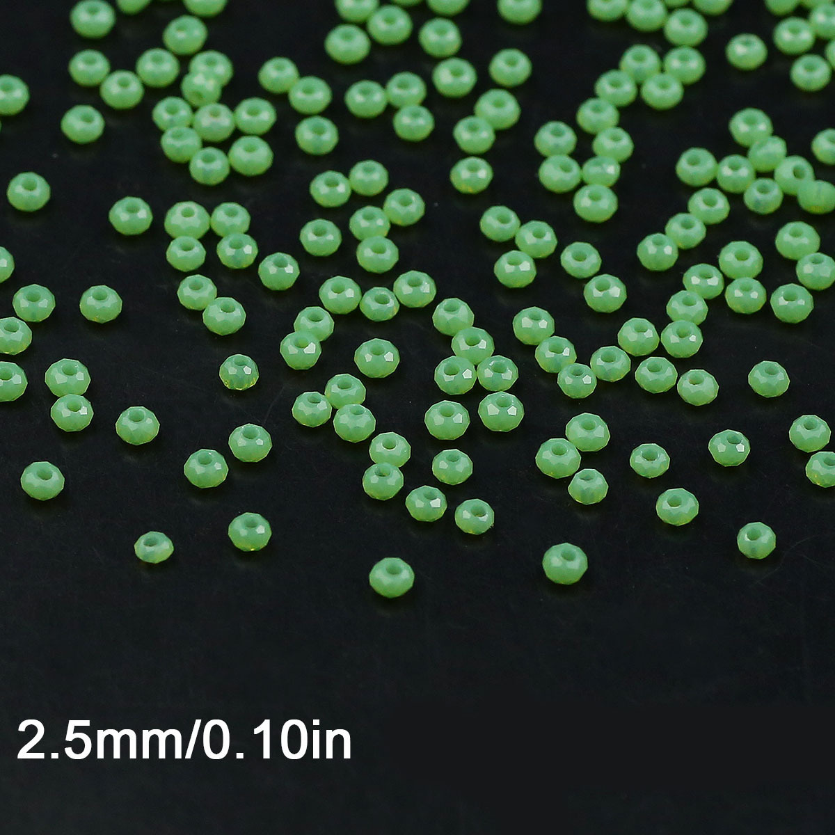 2.5mm Green Porcelain Imitation Fruit Glass Beads for DIY Jewelry
