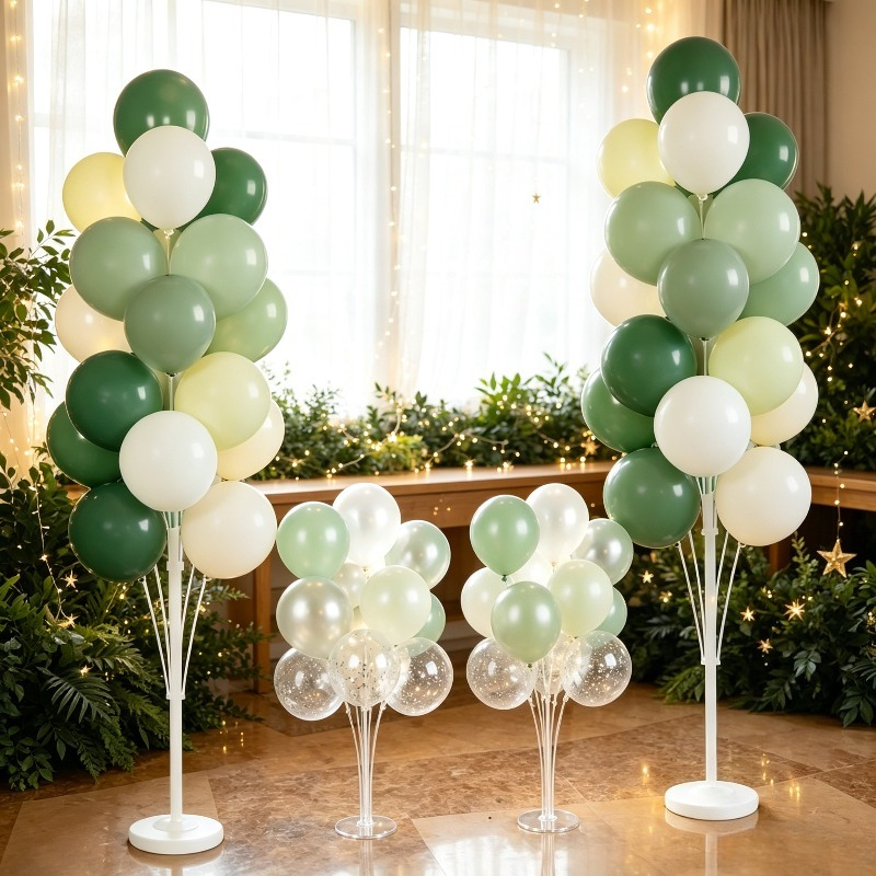 TEMU Kit da 4 pezzi per supporto palloncini con 2 portapalloncini da tavolo e 2 colonne portapalloncini da riempite , espositori con altezza