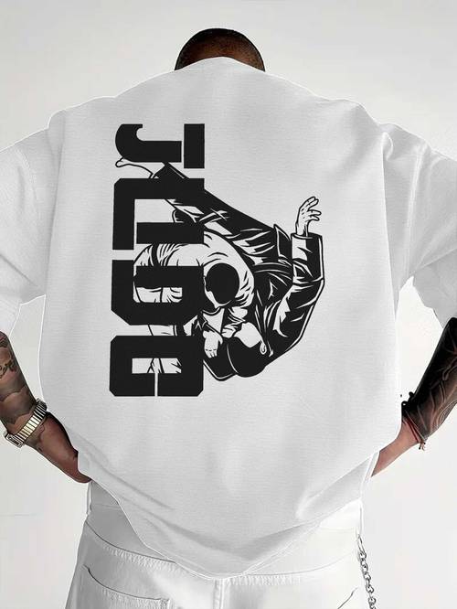 mens short sleeved top with printed patterns for judo designed for martial arts and summer it features a comfortable breathable and moisture wicking summer wear