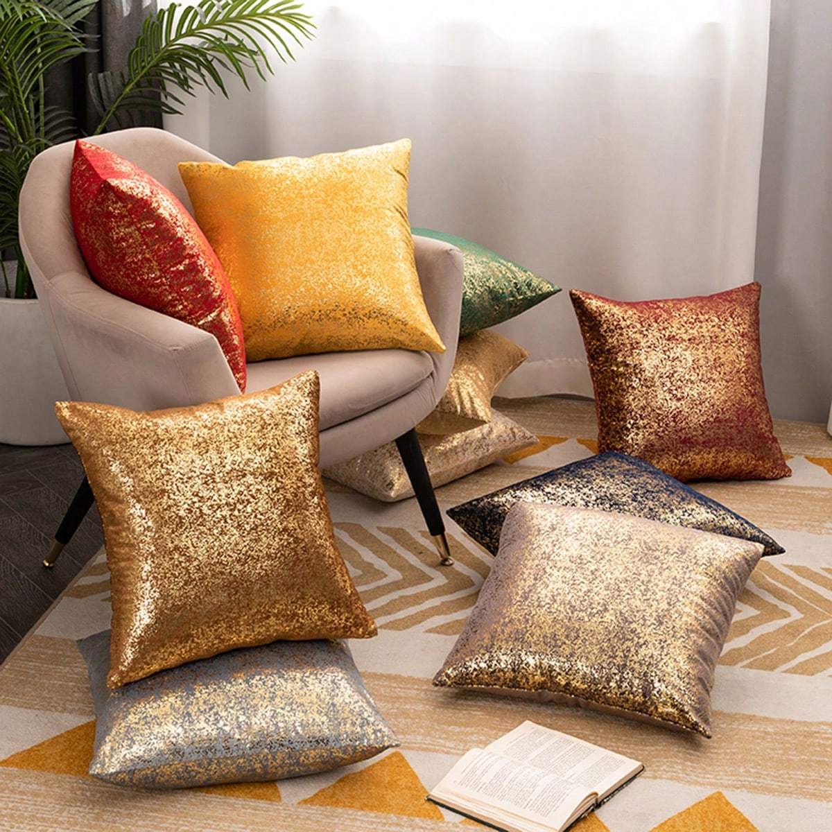 

1pc Luxurious Velvet Pillow Case - Modern Light , Zippered, Machine Washable Polyester Cover For Living Room Sofa & Bedroom Decor (no Filling), Throw Pillows For Couch