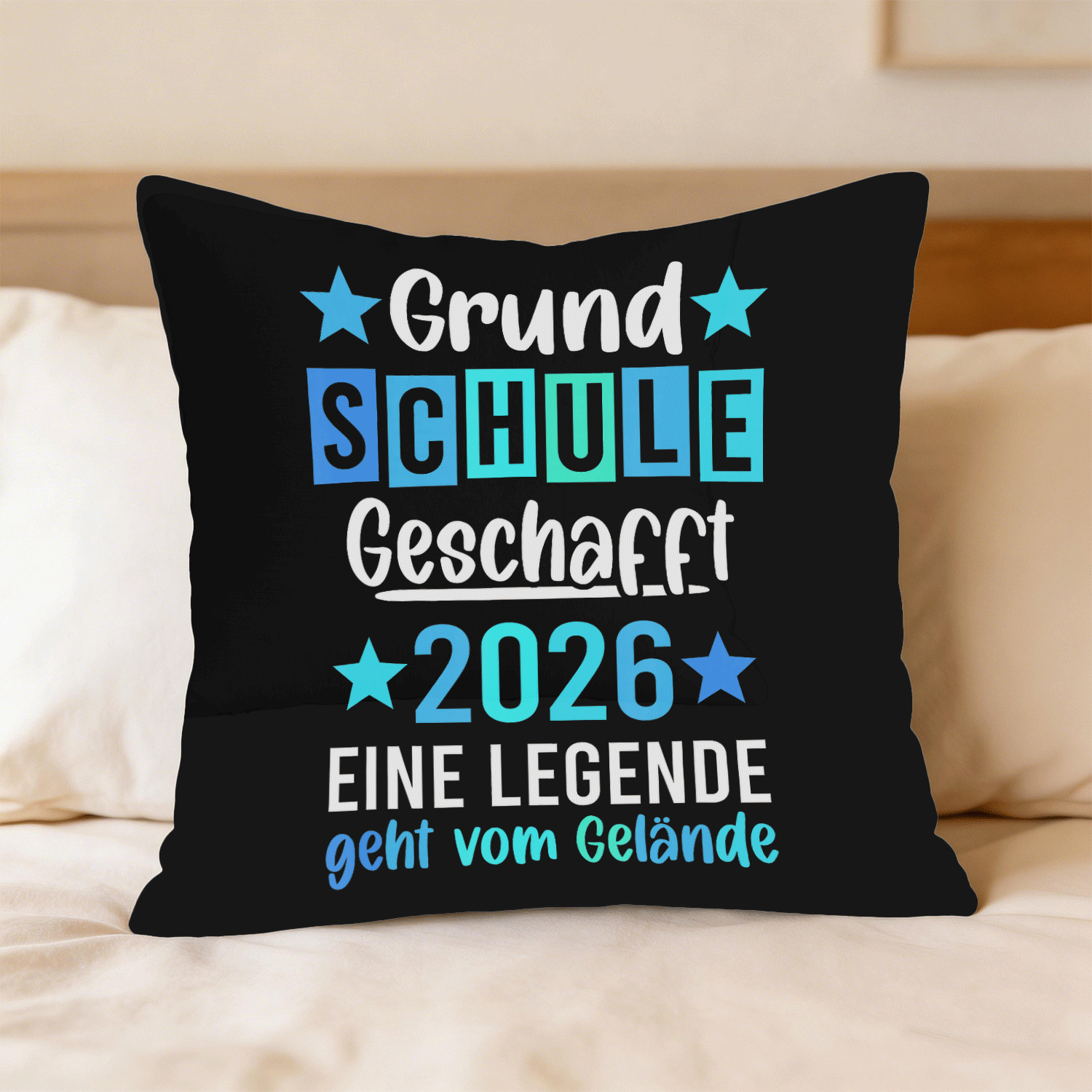 1pc 1pcs 2026 Elementary Graduation Pillow Cover - Retro "grundschule Abschluss" Suitable For Home Decor, Room,, Zipper Closure, Machine Washable Gift For Graduates (multicolor)