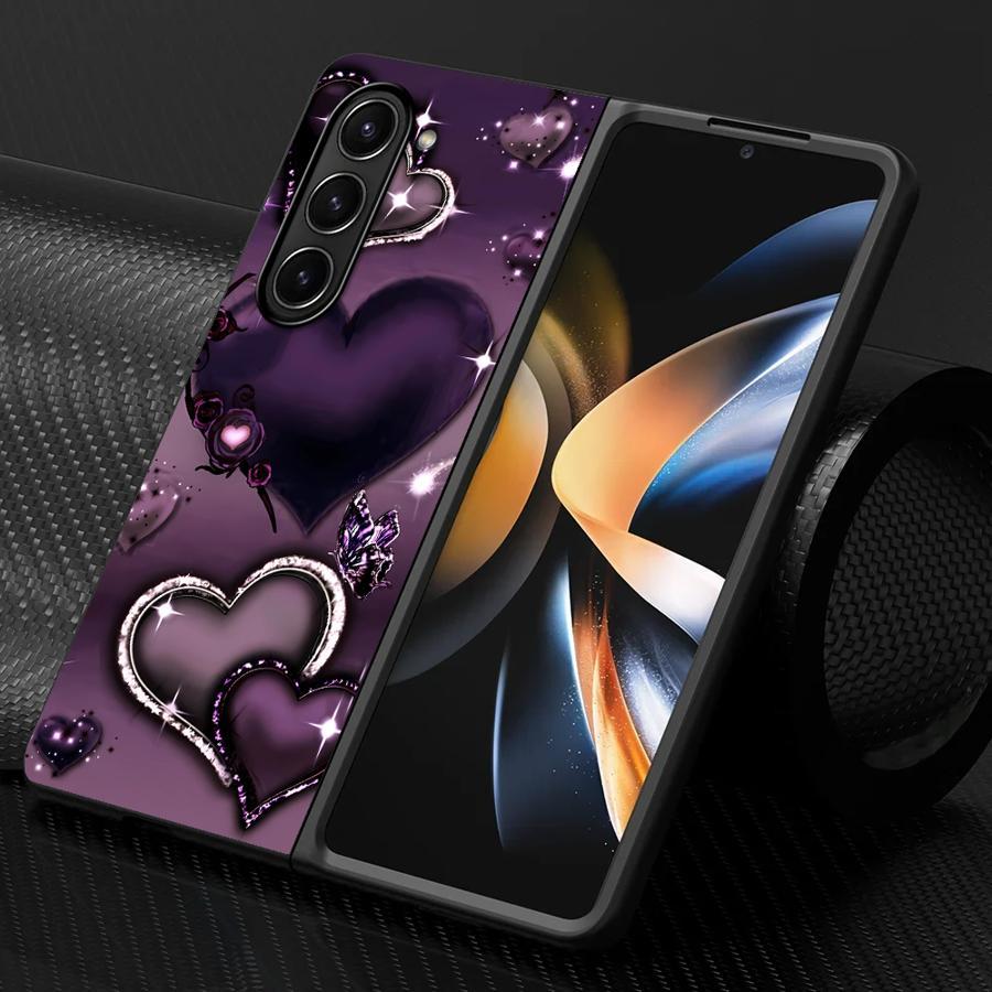 TEMU Phone Case - Case With A Purple Compatible With For For Galaxy Z Fold Series Including Models 3, 4, 5, 6, And 7