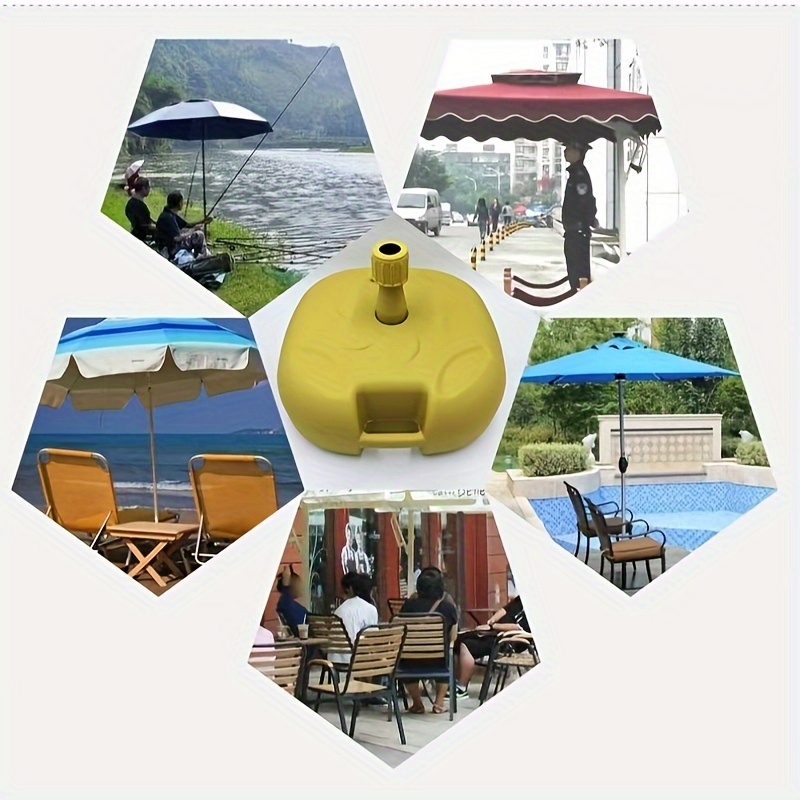 [Heavy Duty Umbrella Base] Outdoor Umbrella Base Outdoor Patio Essential Accessory Heavy Duty Water Fillable Stable Durable Anti Tilt Easy Set Up Universal Fit Weighted Parasol Stand for Daily Patio Poolside Backyard Balcony Garden Outdoor Gathering Use for Homeowners Cafe Ope