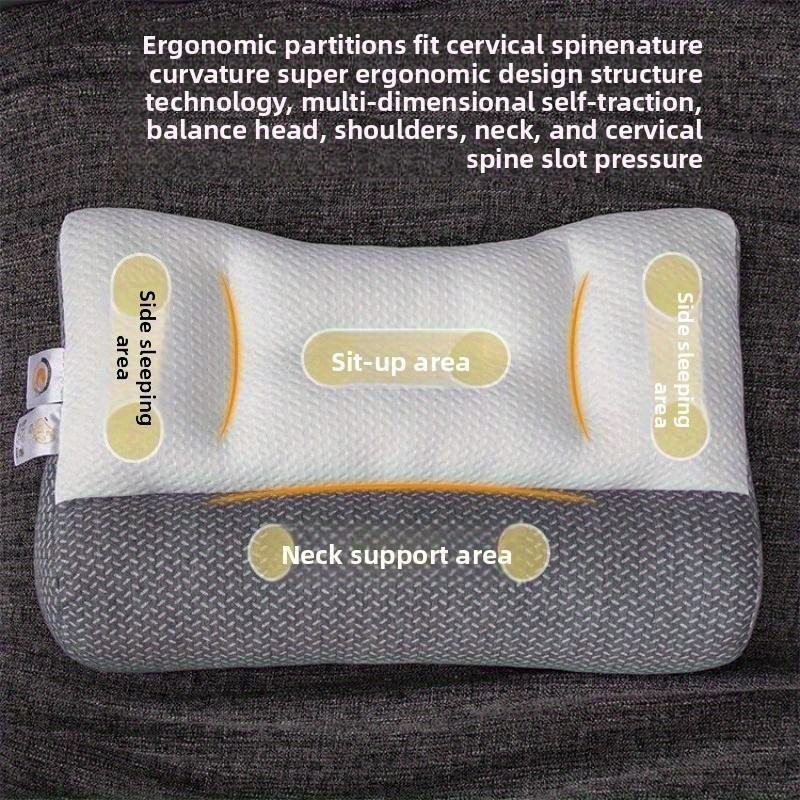 This Is an Ergonomic Traction Pillow Designed for Neck Support, Featuring a Breathable 3D Mesh And Firm Support for Better Sleep. It Is Suitable for Home Use