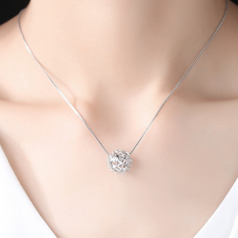Heart Splicing Necklace, Creative Fashion Pendant