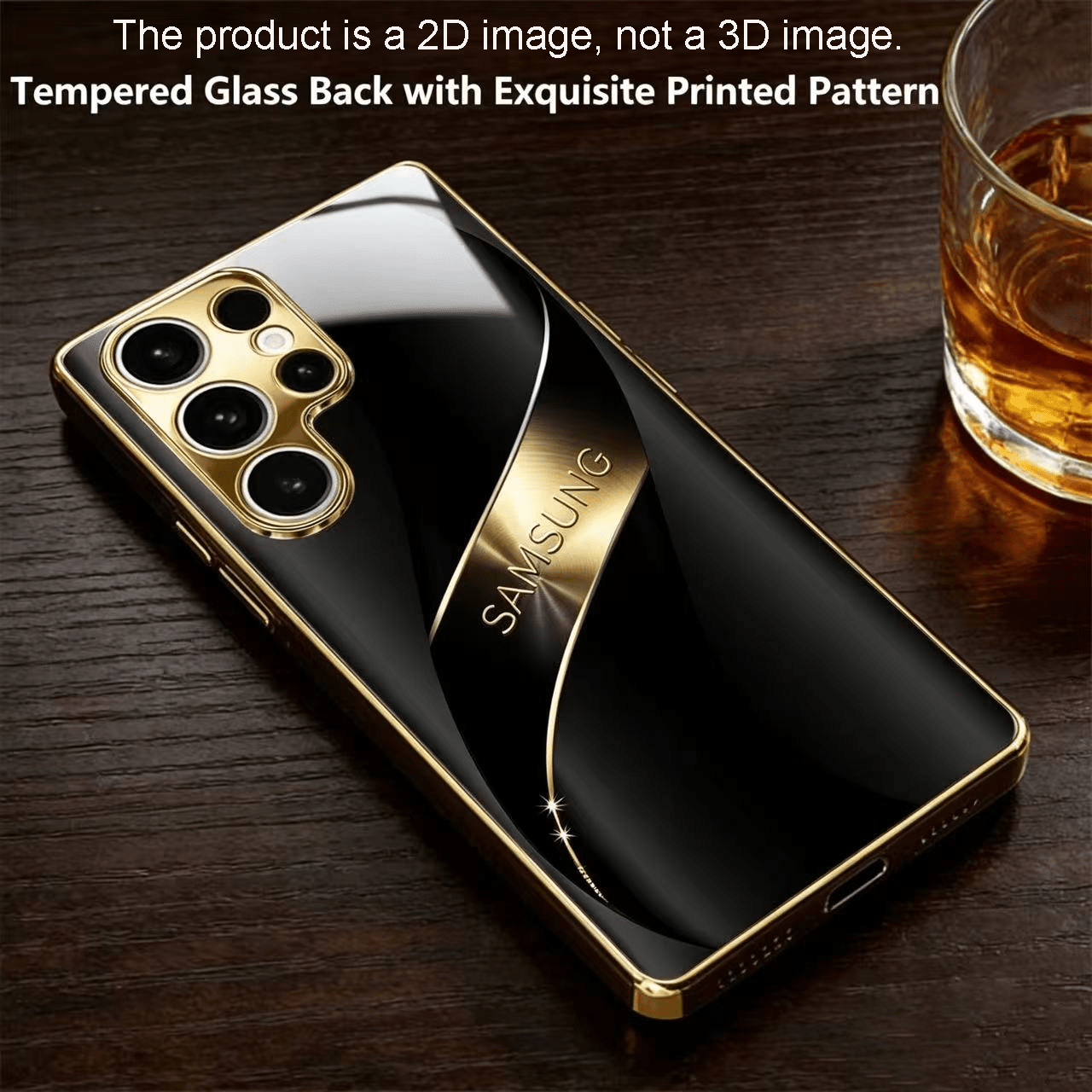 TEMU Phone Case: [2d Flat] Brushed Printed Pattern Business Electroplated Phone Case, Suitable For S26/s26 Plus/s26 Ultra/s25/s25 Edge/s25