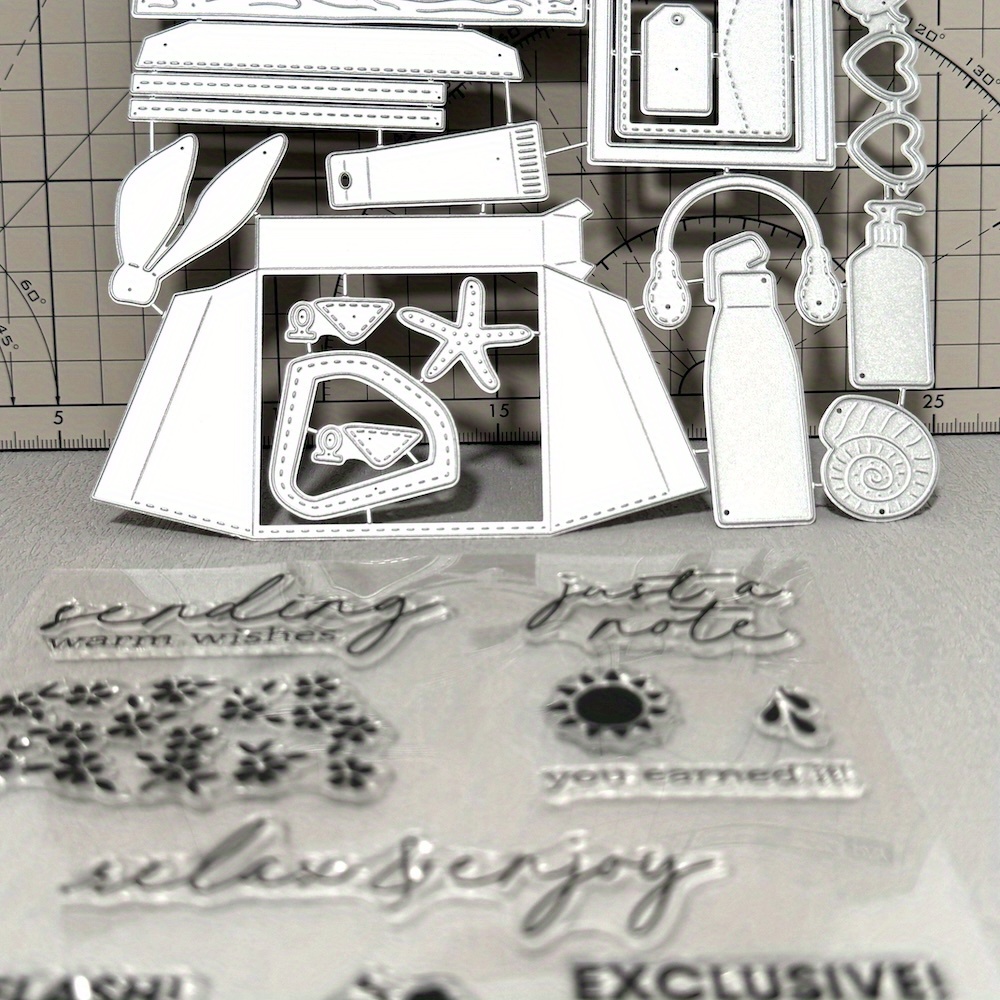 notes   clear stamp and metal cutting dies sets for diy scrapbooking photo album decorative