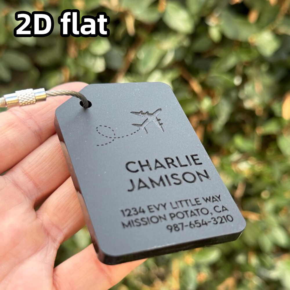 TEMU Custom Personalized Acrylic Large Luggage Tag, Custom Address Travel Id Bag Tag, Practical Gift, Holiday Birthday Gift Choice