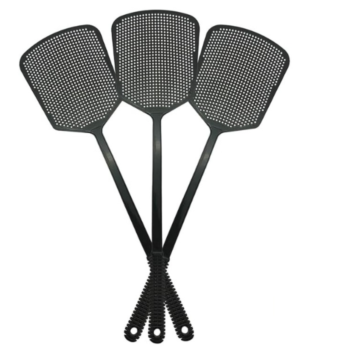 Fly Swatters-flexible Heavy Duty Thick Fly Swatters With Bigger Paddle, Black 3 Pack