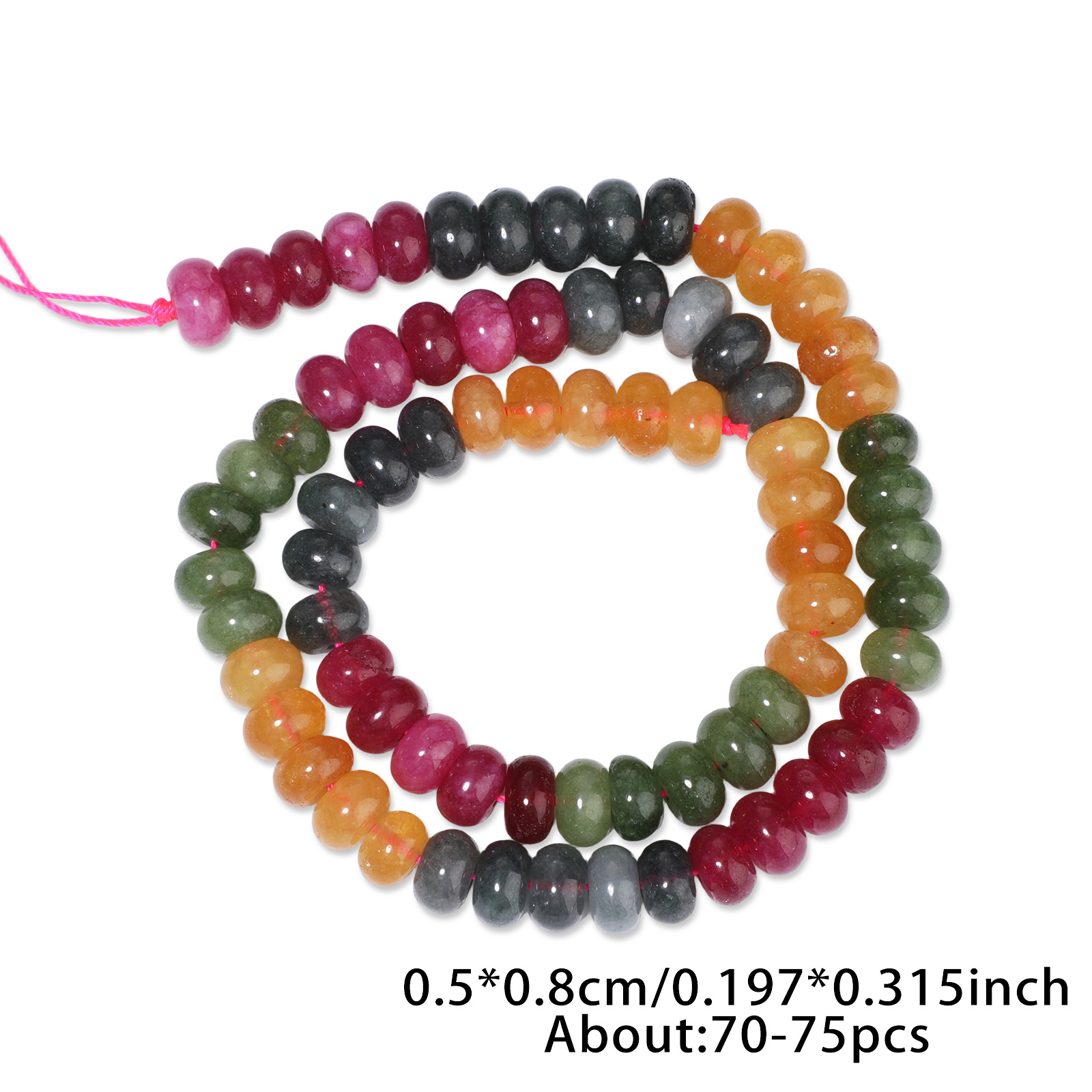 TEMU Natural Stone Mixed Color Flat Round Abacus Beads Gorgeous Loose Beads Used For Jewelry Making Bracelets, Necklaces, Earrings Crafts, Women's