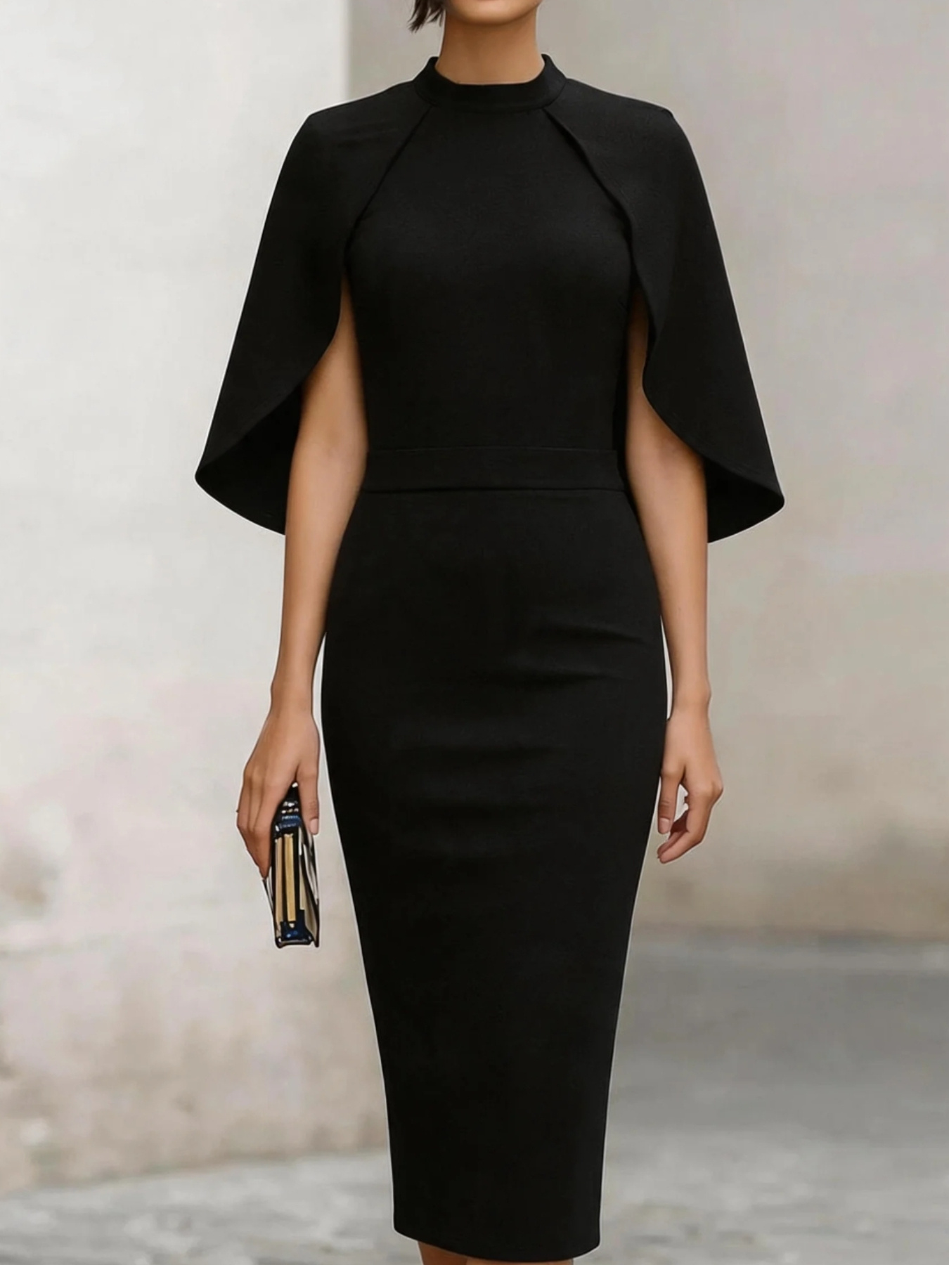 sexiest black cocktail dresses Trina Turk Women's Masquerade 3 Cape Dress in Black size XS main image 0