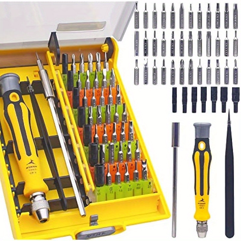 46 in 1 precision electronic screwdriver set   magnetic professional repair tools kit with extension bar and tweezers Product details 0