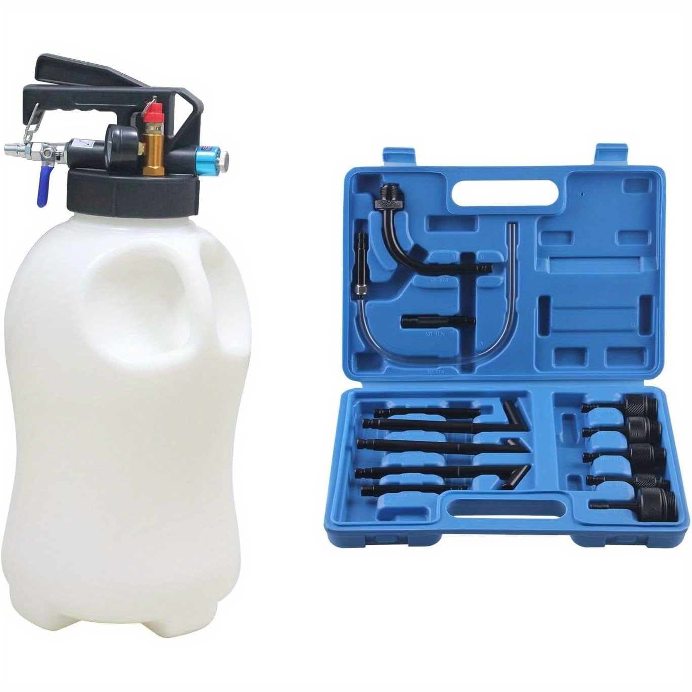 1 Set 13pcs 10l Pneumatic Automatic Transmission Oil Changer, Air Drain Pneumatic Pump Injection Connector, Efficient, Safe