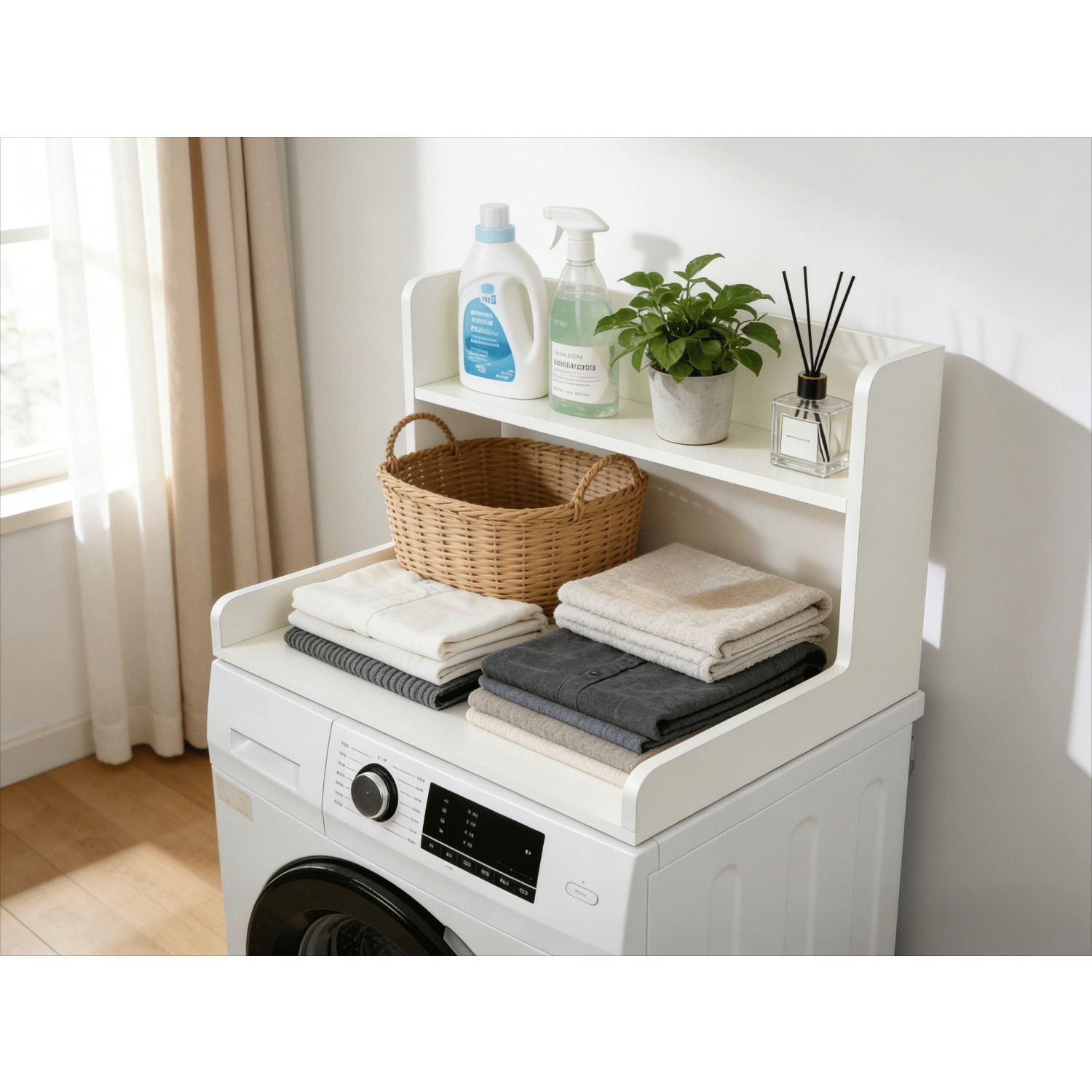 TEMU Badezimmer Möbel Set. Waschmaschinenregal. Waschbecken Arbeitsplatte. Aufbewahrungsbox. Aufbewahrungsregal. Deckt den Waschmaschinenkopf ab, um