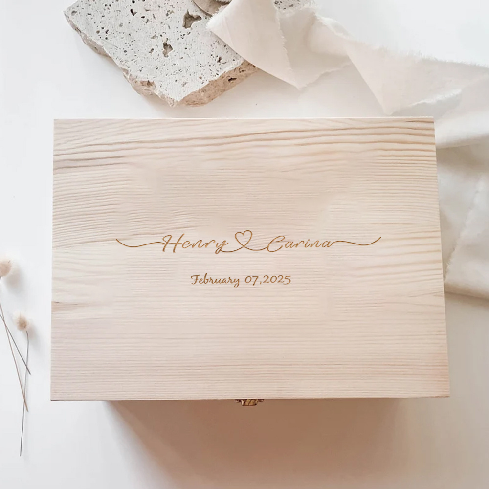 TEMU Custom Storage Box | Personalized Wooden Gift Box For Christmas, Birthdays, New Year, Back-to-school, Thanksgiving, , Souvenirs, Keepsakes For