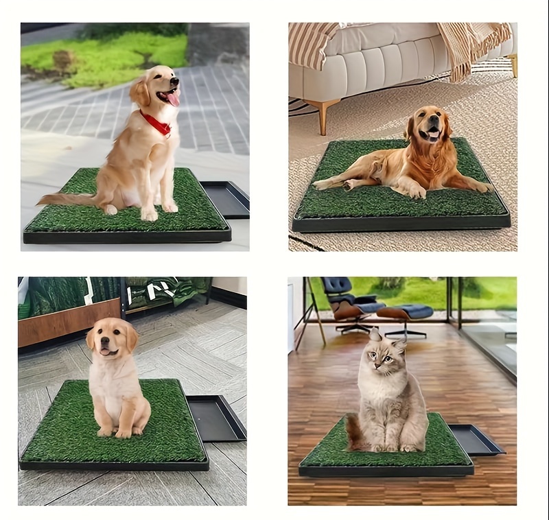 artificial grass non slip dog potty training mat turf grass pet simulation   easy to clean reusable artificial grass mat suitable for multiple water permeable and quick drying durable effortlessly create  Product details 4