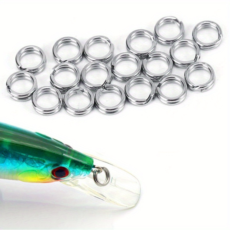 

250pcs Heavy Duty Stainless Steel Fishing Split Rings - High Strength, Double Flat Wire Snap Connectors For Lures