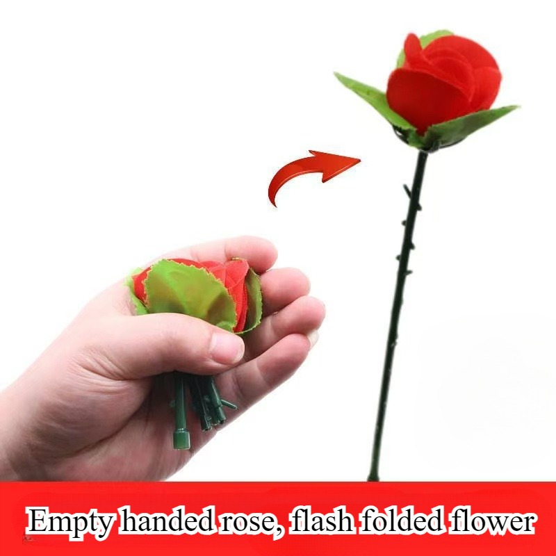 

Foldable Roses, Flashing Roses, Scarves Into Roses, Floral Performance , Funny Prank Magic Props, Holiday Performance Magic Props.