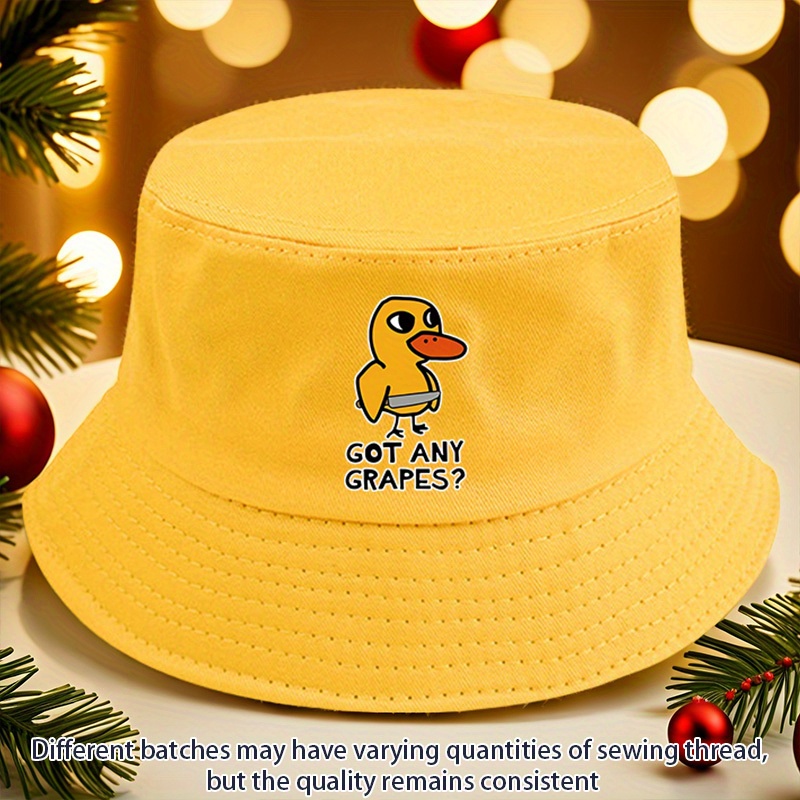 TEMU A Fisherman Hat Featuring A "@0095@got Any Grapes" Print, In Colors And Styles For A .