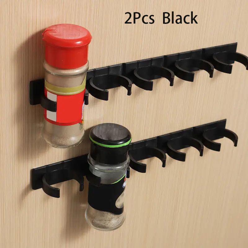 TEMU 1/2/4 pcs Pot à épices en plastique perçage, étagère de rangement, boîte de rangement murale pour cuisine, support de bouteille d'épices mural