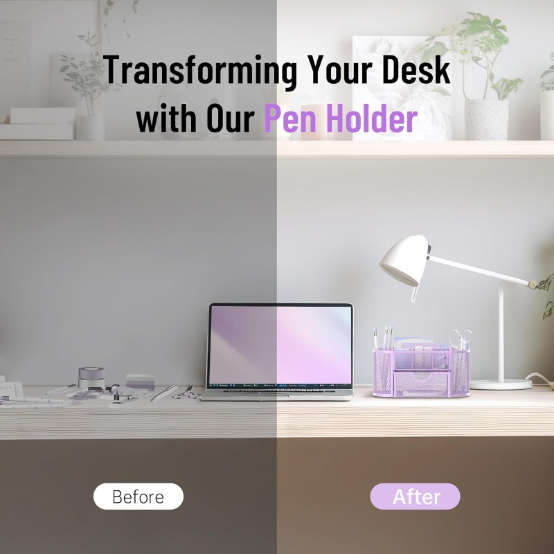 Mesh Desk Organizer with 9 Compartments