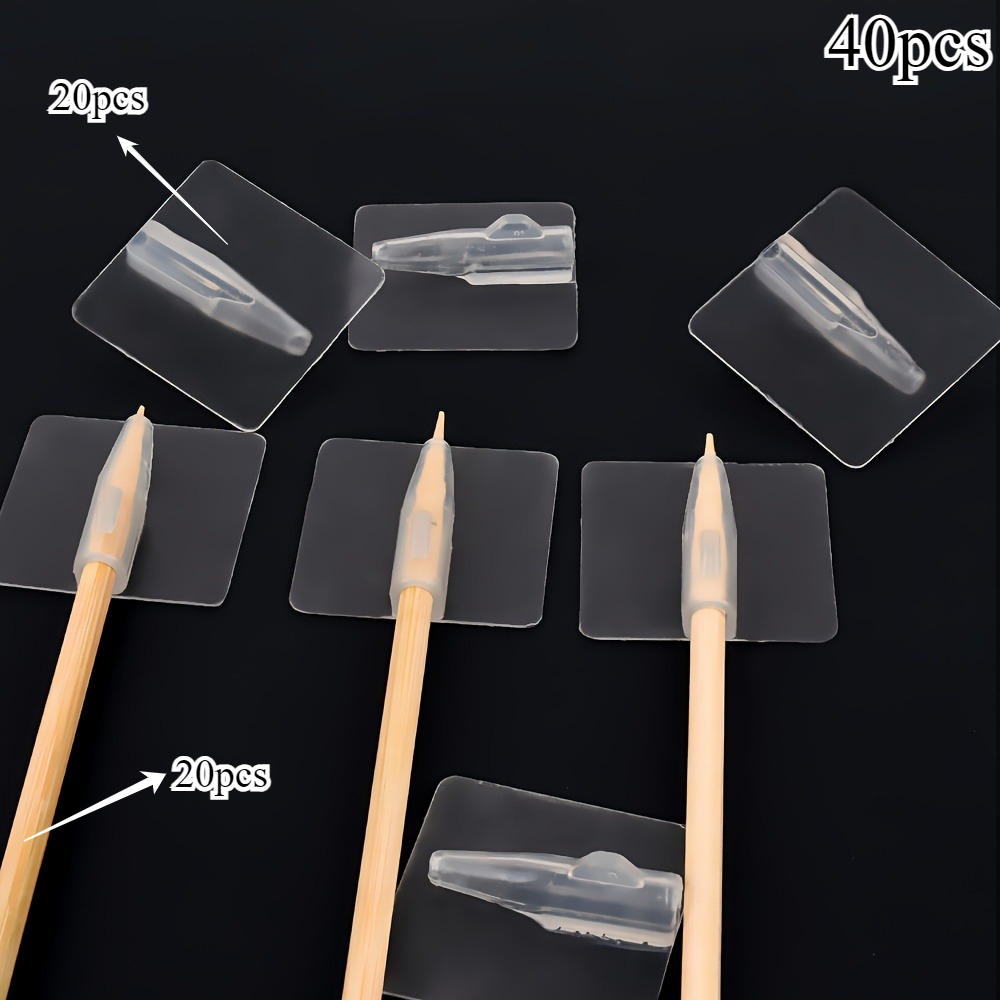 E-shop 40 Stück/22 Stück Transparente Plastik-Klebeband mit Bambusstäbchen, DIY Blumenstrauß-Befestigungsband, Ideal für DIY Blumensträuße