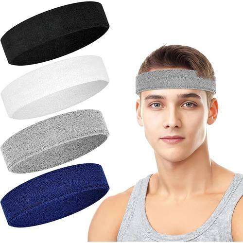 4lü paket erkek ve kadın ter bandı, tenis, basketbol, koşu, spor salonu ve antrenman i̇çin havlu ter bandı
