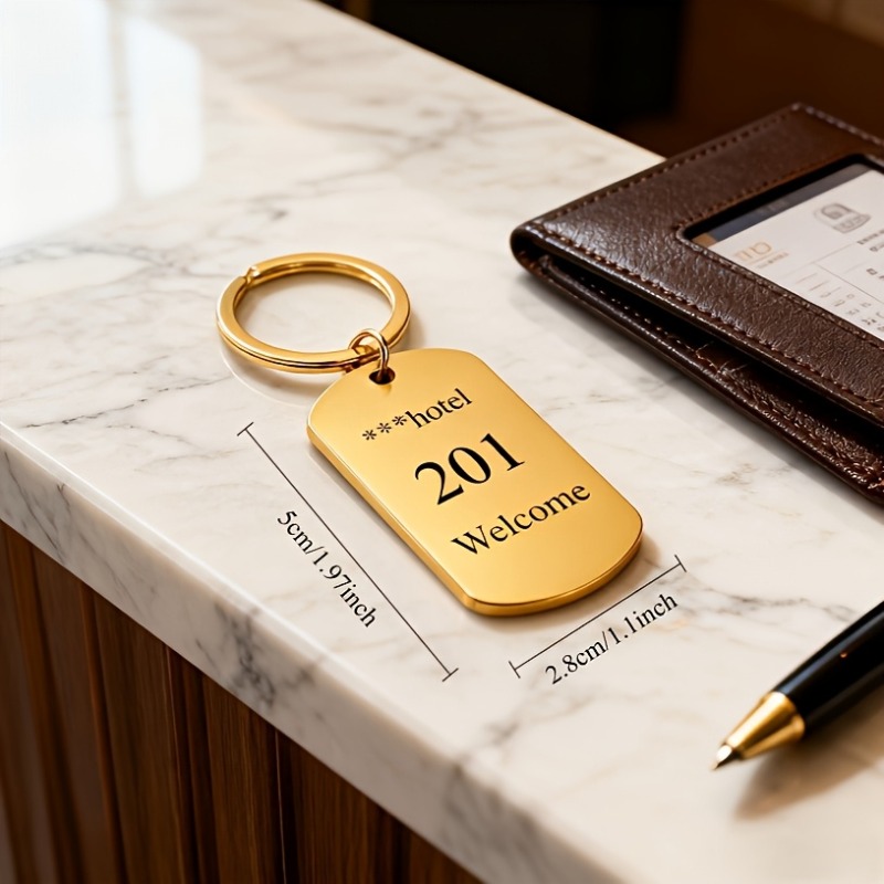 TEMU Custom Chainless Hotel Keychain - Suitable For Hotels, Inns, Resorts, And Guest | Keyring For Hotel Owners, Innkeepers, And Hotel Managers |
